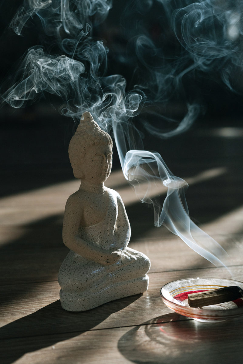 Buddha statue in the studio