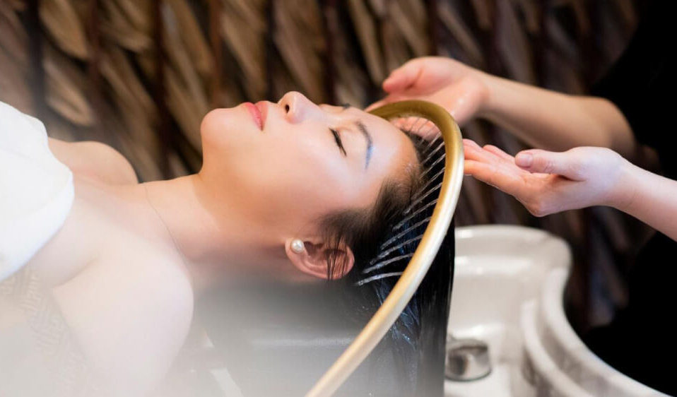 Head spa treatment